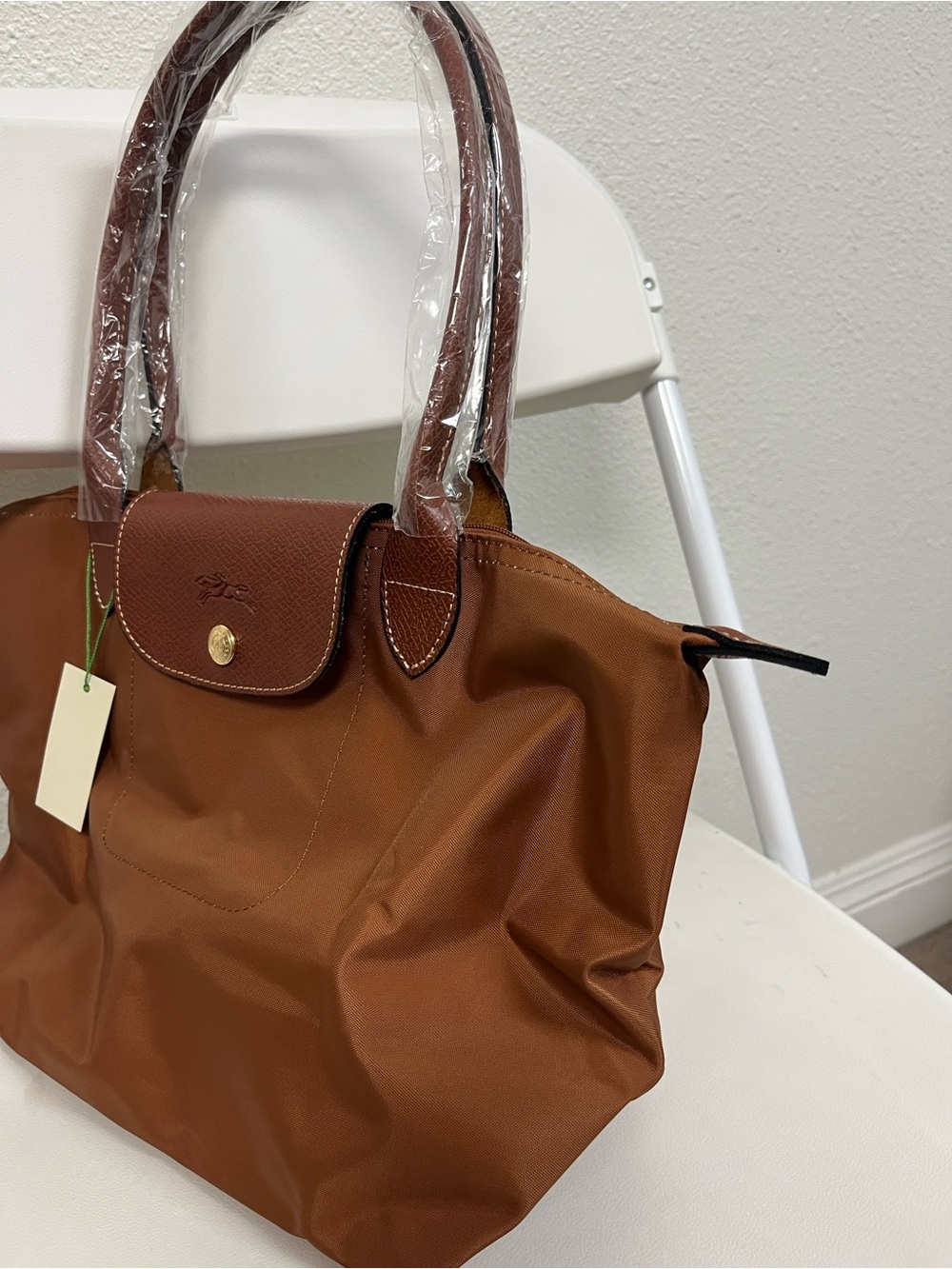Longchamp Medium Cognac Tote Bag in Brown - Picture 8 of 8